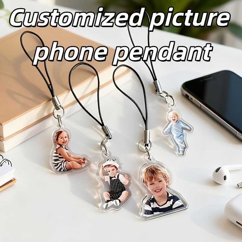 Pet Portrait Custom - Özel Fotoğraflı Akrilik Telefon Kordonu, Portre,