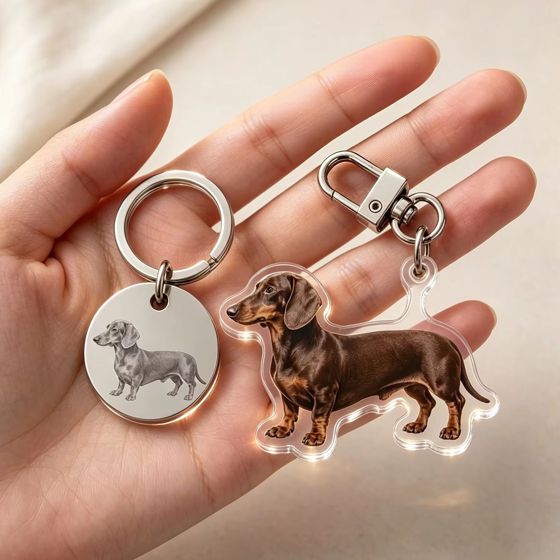 Pet Portrait Custom - Kişiye Özel Evcil Hayvan Fotoğraflı Anahtarlık