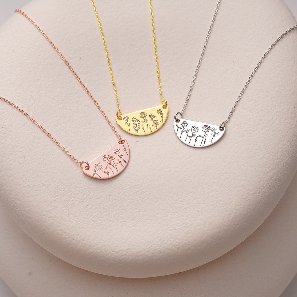 Kişiye Özel Doğum Ayı Çiçek Ko - Birth Flower Necklace incelemesi ve fiyatı