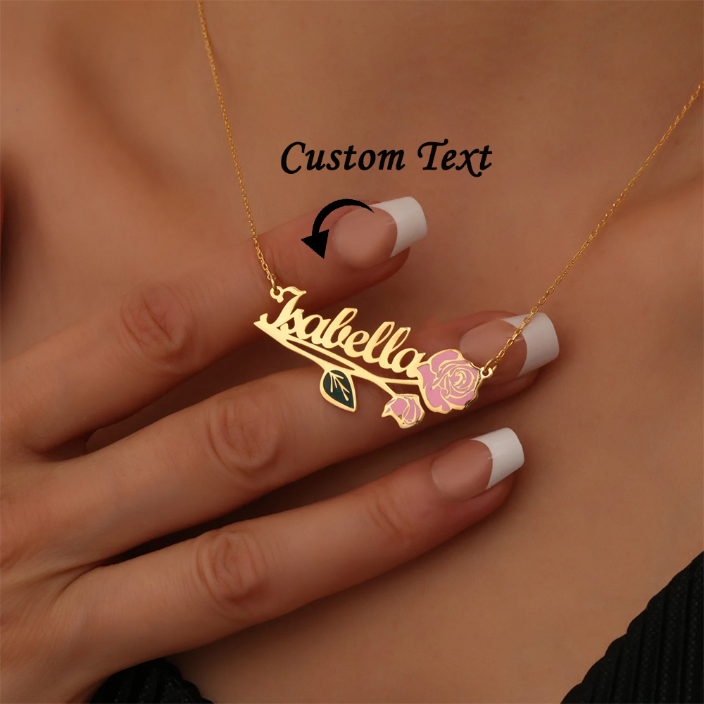Kişiselleştirilmiş Renkli Doğu - Birth Flower Necklace incelemesi ve fiyatı
